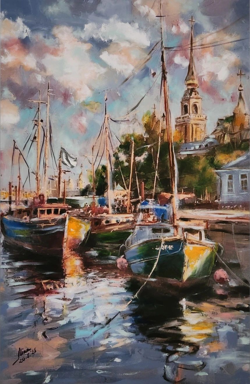 ArteDiAlina.com painting: Happy Clouds
